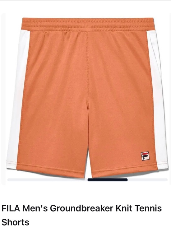 Fila Other - NWT Men’s Fila Groundbreaker Knit Short Orange/White Size S